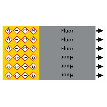 Značení potrubí, fluor